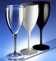 Hana Unbreakable Polycarbonate Plastic Wine Glass Black 345ml