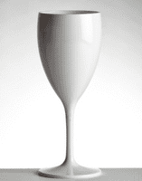 Hana Unbreakable Polycarbonate Plastic Wine Glass White 345ml