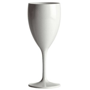 Hana Unbreakable Polycarbonate Plastic Wine Glass White 345ml