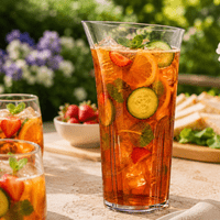 Iced Pimm’s-style plastic cocktail pitcher 1.2L