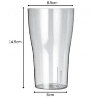 Inexpensive Stackable Unbreakable Polycarbonate Plastic Pint Glass UKCA