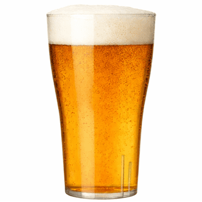 Inexpensive Unbreakable Polycarbonate Stackable Plastic Pint Glass