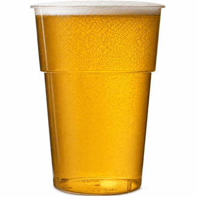 Jai  Use-Reuse-Recyclable Polypropylene plastic 2 pint beer glass (pack of 25)