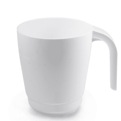 KAI Stackable Unbreakable Polycarbonate Plastic White Mug  300ml