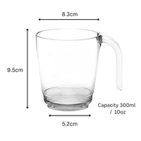 Clear Unbreakable Polycarbonate Plastic Mug 300ml