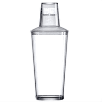 Kino Cocktail Shaker Unbreakable Polycarbonate Plastic . Three piece.