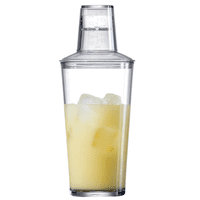 Kino Cocktail Shaker Unbreakable Polycarbonate Plastic . Three piece.