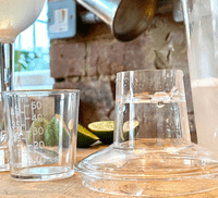 Kino Cocktail Shaker Unbreakable Polycarbonate Plastic . Three piece.