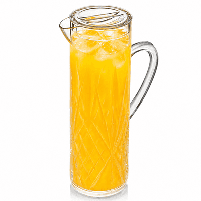 Lux  Fluted Crystal Pitcher with Lid. SAN Plastic 1.5Litre