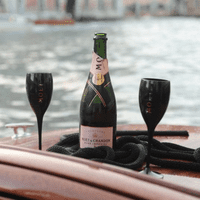 Nara Unbreakable Polycarbonate Black Plastic Champagne Flute 180ml