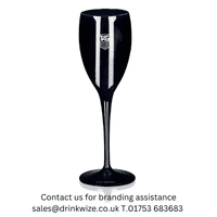 Nara Unbreakable Polycarbonate Black Plastic Champagne Flute 180ml