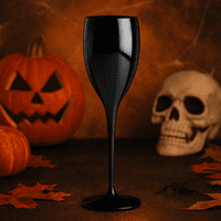 Nara Unbreakable Polycarbonate Black Plastic Champagne Flute 180ml