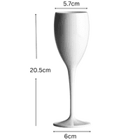 Nara Unbreakable Polycarbonate Plastic Champagne Flute White 180ml