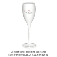 Nara Unbreakable Polycarbonate Plastic Champagne Flute White 180ml