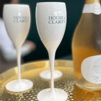 Nara Unbreakable Polycarbonate Plastic Champagne Flute White 180ml