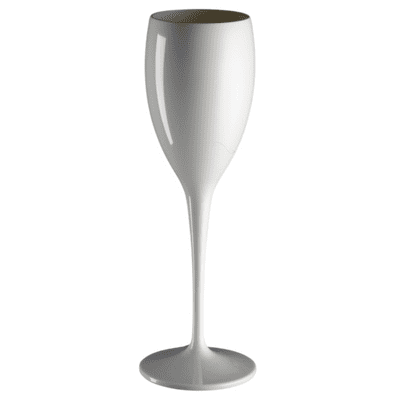 Nara Unbreakable Polycarbonate Plastic Champagne Flute White 180ml