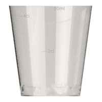 Recyclable 50ml Plastic Shot Glasses / Sampling Cup  (sleeve of 50)