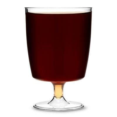 Regal recyclable one piece plastic wine glasses 230ml (pack of 10)
