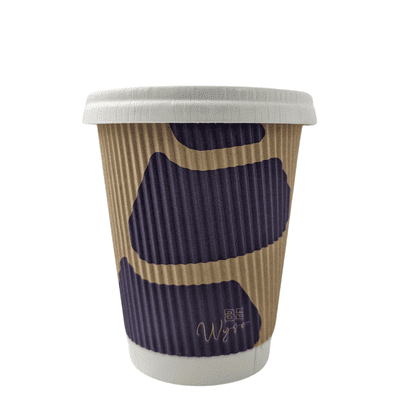 Ripple Plastic FREE Aqueous Double Wall Cups & Lids 8oz (pk 25)