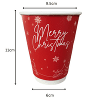 Seasonal Christmas Takeaway Double Wall Hot Cups & Lids Plastic Free 12oz (pk 25)