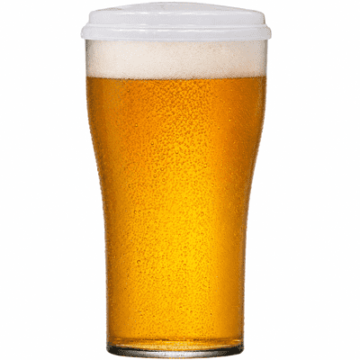 Stackable Unbreakable Polycarbonate Plastic 2 Pint Glass 1136ml (with lid)