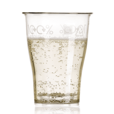 Stemless Sparkling Wine Glass 100% Recycled rPET 300ml / 10oz UKCA (Sleeve of 50)