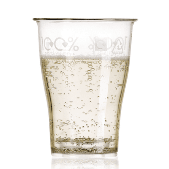 Stemless Sparkling Wine Glass 100% Recycled rPET 300ml / 10oz UKCA (Sleeve of 50)