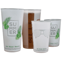 Summer Unbreakable Polypropylene 340ml  Cups (Pack of 5)