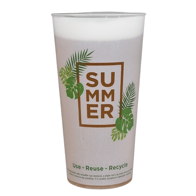 Summer Unbreakable Polypropylene Cups 625ml (Pack of 5)
