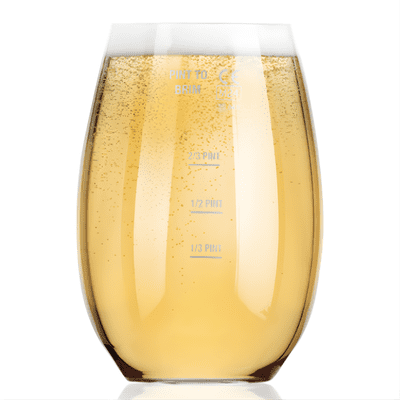 Taproom Pint Glass Unbreakable Tritan Plastic CE lined 1/3, 1/2, 2/3 & Pint-to-Brim