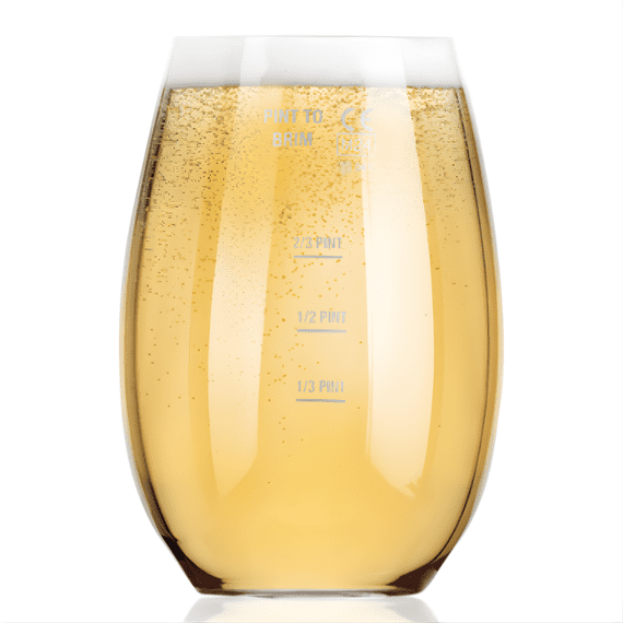 Taproom Pint Glass Unbreakable Tritan Plastic CE lined 1/3, 1/2, 2/3 & Pint-to-Brim