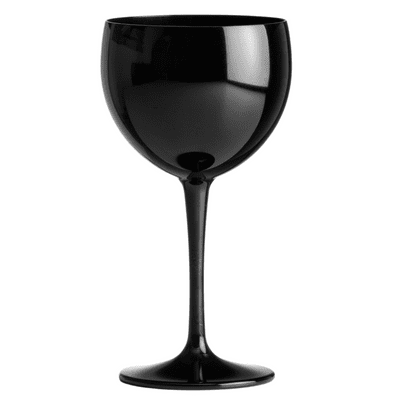 Torino Unbreakable Polycarbonate Copa Plastic Gin Balloon Glass Black 400ml