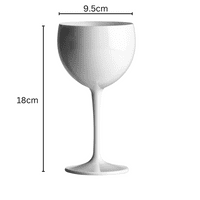 Torino Unbreakable Polycarbonate Copa  Plastic Gin Balloon Glass White 400ml