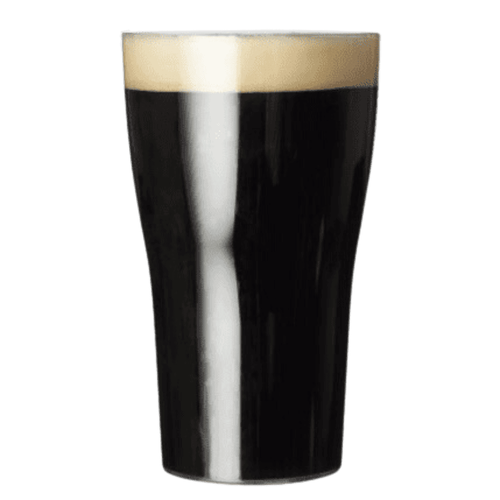 Traditional Hard plastic pint-to-rim stackable beer glasses 568ml pack of 5