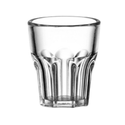 Virtually Unbreakable Plastic Double Shot Glass 50ml