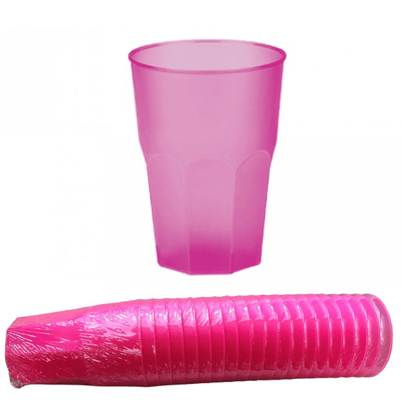 Virtually Unbreakable Stackable Frosted White Party Cups 420ml sleeve of 20