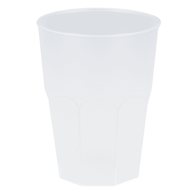 Virtually Unbreakable Stackable Frosted White Party Cups 420ml (sleeve of 20)