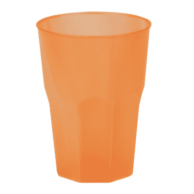 Virtually Unbreakable Stackable Orange Party Cups 420ml (sleeve of 20)