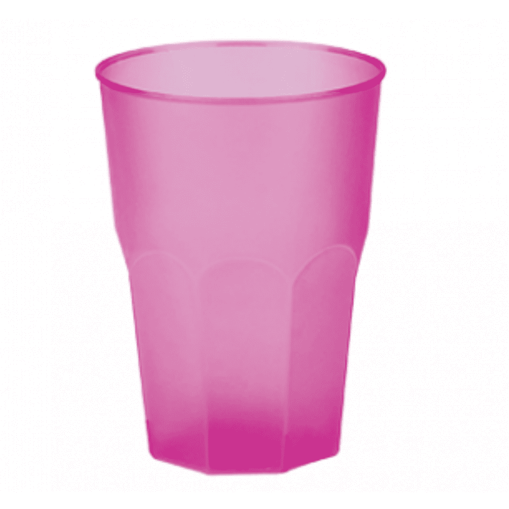 Virtually Unbreakable Stackable Pink Party Cups 420ml sleeve of 20
