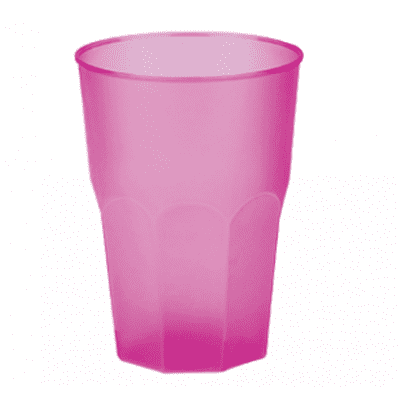 Virtually Unbreakable Stackable Pink Party Cups 420ml (sleeve of 20)