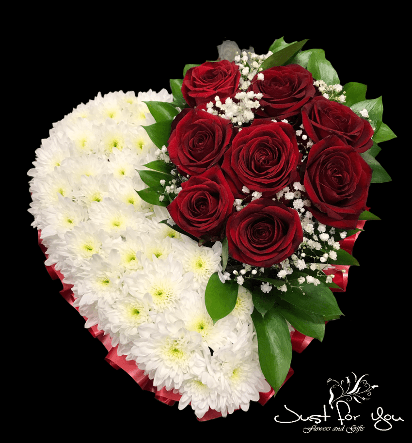 Full White & Red heart