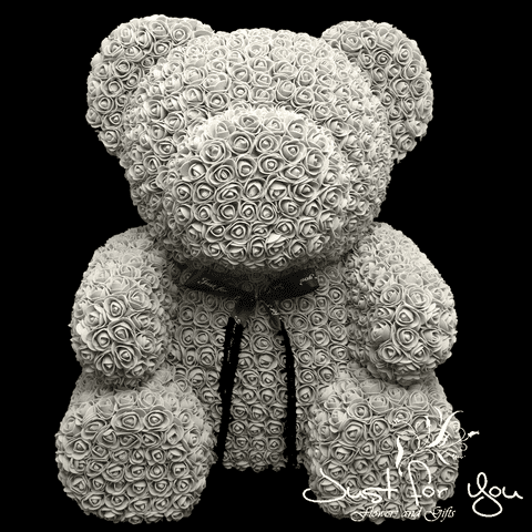 Massive gray rose teddy in Presentation box