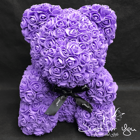 Medium purple teddy in Presentation box
