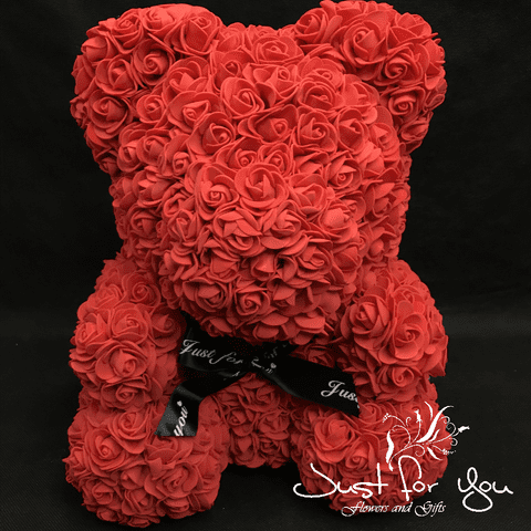 Medium red teddy in Presentation box