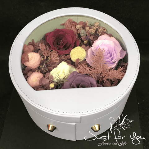 Medium Stylish Round Everlasting Box - Lilac