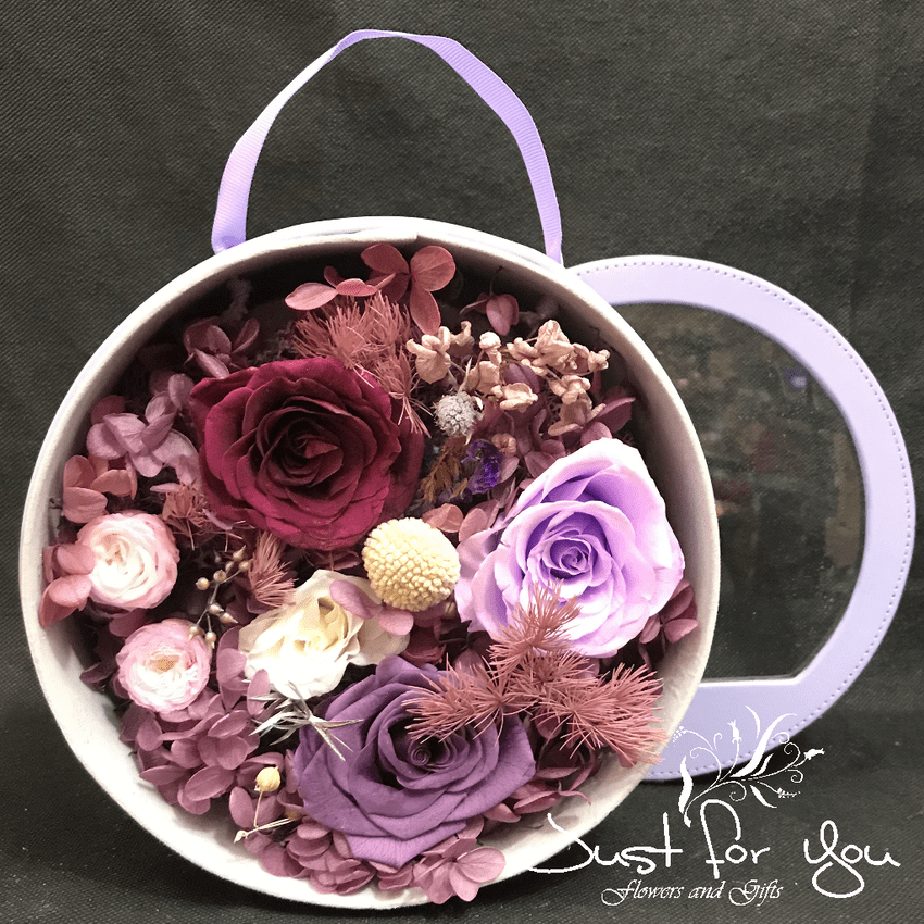 Medium Stylish Round Everlasting Box - Lilac