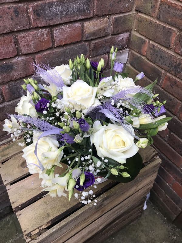 Purple and cream hat box