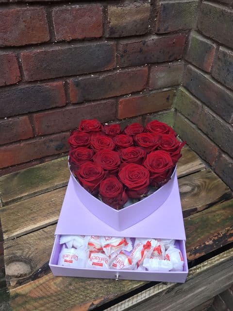 Red Heart In Pink box