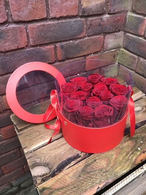 Red See-through hat box