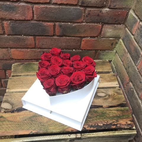 Rose Heart In Cream Box